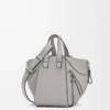 Compact Hammock bag in soft grained calfskin Pearl Grey
