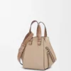 Compact Hammock bag in soft grained calfskin Sand