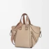 Compact Hammock bag in soft grained calfskin Sand