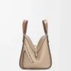 Compact Hammock bag in soft grained calfskin Sand
