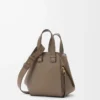 Compact Hammock bag in soft grained calfskin Taupe