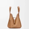 Compact Hammock bag in soft grained calfskin Toffee