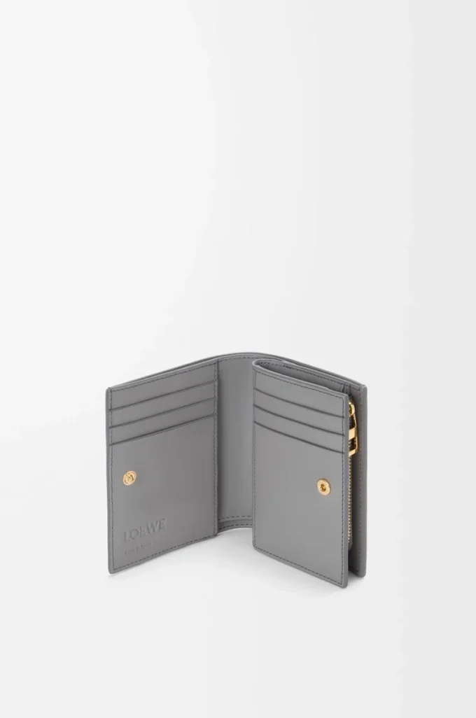 Compact Landscape wallet in nappa calfskin Sparkling Grey/Butter Compact Landscape wallet in nappa calfskin Sparkling Grey/Butter