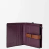 Compact zip wallet in soft grained calfskin Dirty Mauve/Squirrel