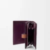 Compact zip wallet in soft grained calfskin Dirty Mauve/Squirrel