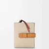 Compact zip wallet in soft grained calfskin Light Oat/Honey Compact zip wallet in soft grained calfskin Light Oat/Honey