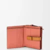 Compact zip wallet in soft grained calfskin Light Oat/Honey Compact zip wallet in soft grained calfskin Light Oat/Honey