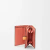 Compact zip wallet in soft grained calfskin Light Oat/Honey Compact zip wallet in soft grained calfskin Light Oat/Honey
