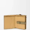 Compact zip wallet in soft grained calfskin Shell Grey/Eucalyptus Compact zip wallet in soft grained calfskin Shell Grey/Eucalyptus
