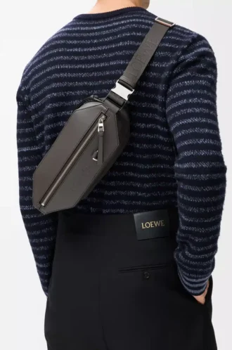 Convertible sling in classic calfskin Dark Grey