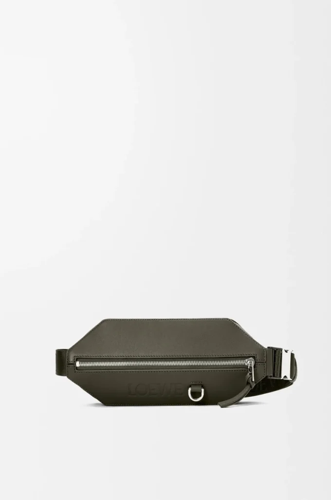 Convertible sling in classic calfskin Dark Khaki