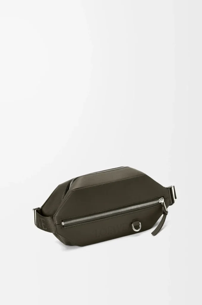 Convertible sling in classic calfskin Dark Khaki