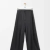 Cropped trousers in nappa lambskin Black Cropped trousers in nappa lambskin Black