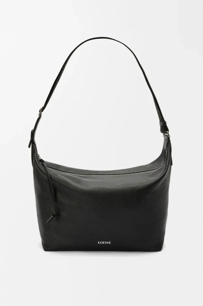 Cubi crossbody bag in supple grained calfskin Black