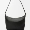 Cubi crossbody bag in supple grained calfskin Black