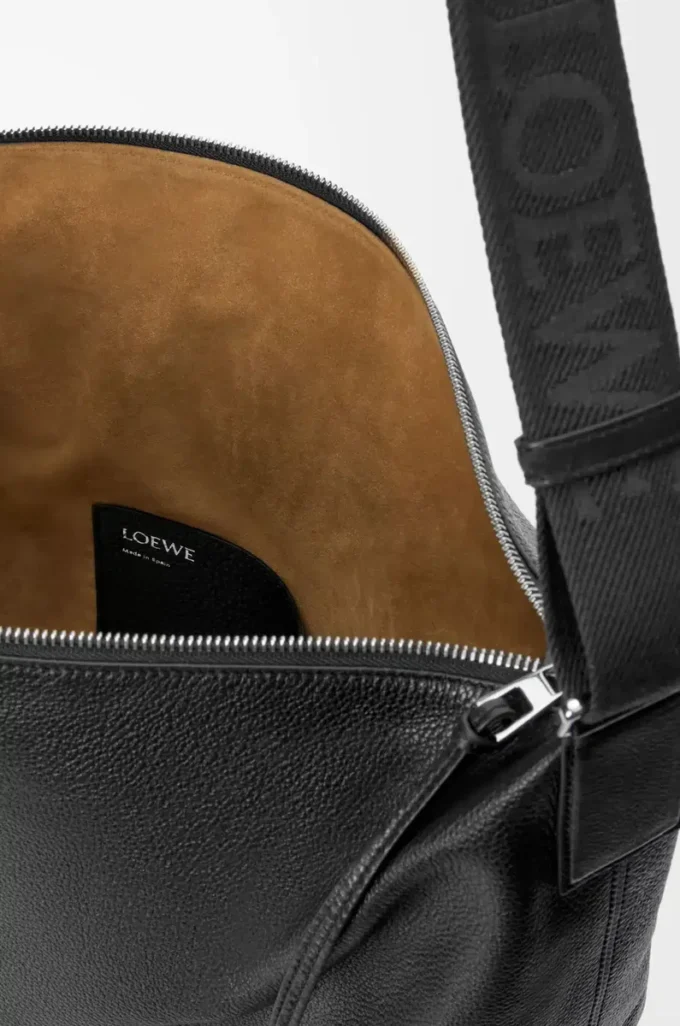 Cubi crossbody bag in supple grained calfskin Black