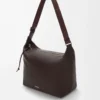 Cubi crossbody bag in supple grained calfskin Oxblood