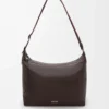 Cubi crossbody bag in supple grained calfskin Oxblood