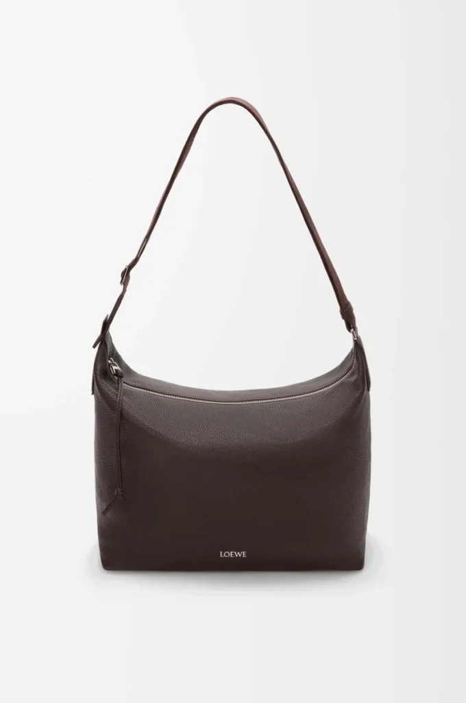 Cubi crossbody bag in supple grained calfskin Oxblood