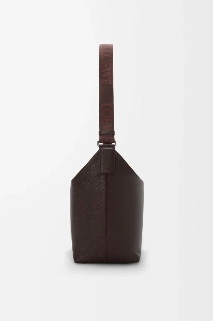 Cubi crossbody bag in supple grained calfskin Oxblood
