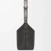 Cubi crossbody bag in supple smooth calfskin and jacquard Dark Grey