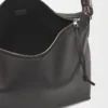 Cubi crossbody bag in supple smooth calfskin and jacquard Dark Grey