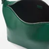 Cubi crossbody bag in supple smooth calfskin and jacquard Evergreen