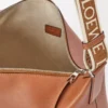 Cubi Crossbody bag in supple smooth calfskin and jacquard Tan
