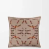 Cushion in wool and cashmere Beige/Orange