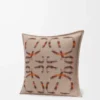 Cushion in wool and cashmere Beige/Orange