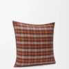 Cushion in wool and cashmere Beige/Orange