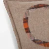 Cushion in wool and cashmere Beige/Orange