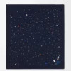 Deep Sea blanket in cashmere Navy/Multicolor