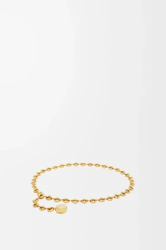 Donut chain belt in brass Gold