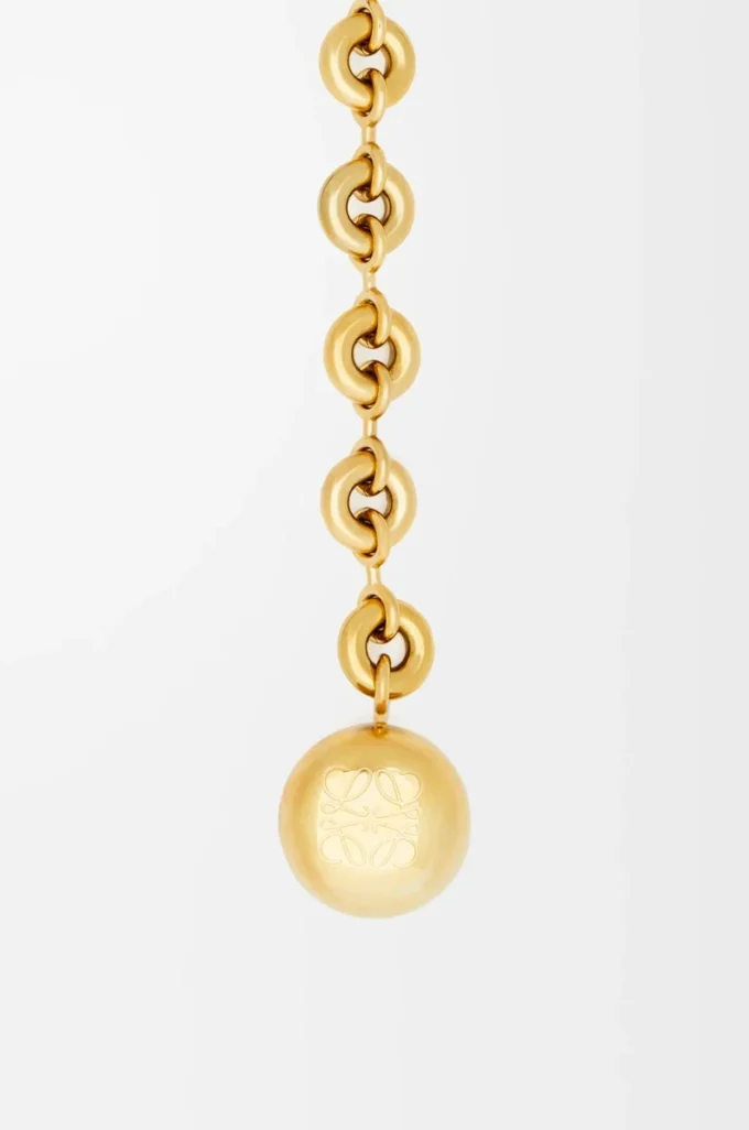 Donut chain belt in brass Gold