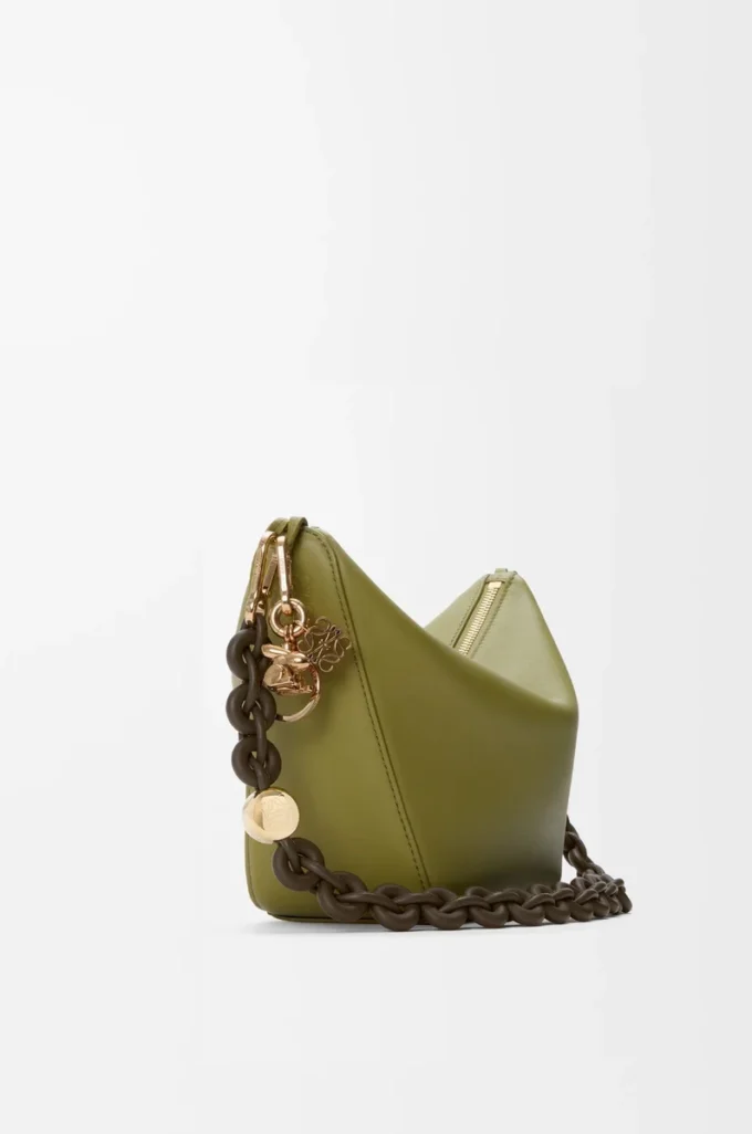 Donut chain in calfskin Dark Khaki