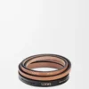 Double bangle set in classic calfskin Black/Tan