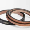 Double bangle set in classic calfskin Black/Tan