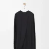 Draped dress in viscose Black
