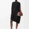Draped dress in viscose Black