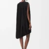 Draped dress in viscose Black