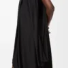 Draped dress in viscose Black