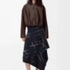 Draped jacket in nappa lambskin Chocolate Brown Draped jacket in nappa lambskin Chocolate Brown