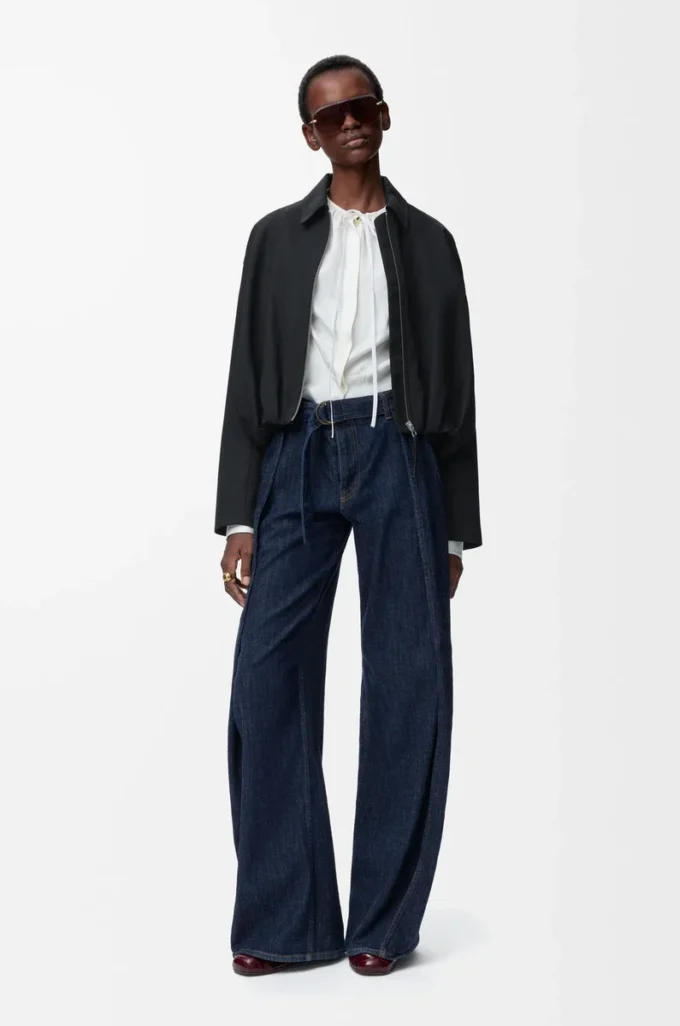 Draped jacket in wool Black Draped jacket in wool Black