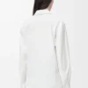 Draped shirt in cotton White Draped shirt in cotton White
