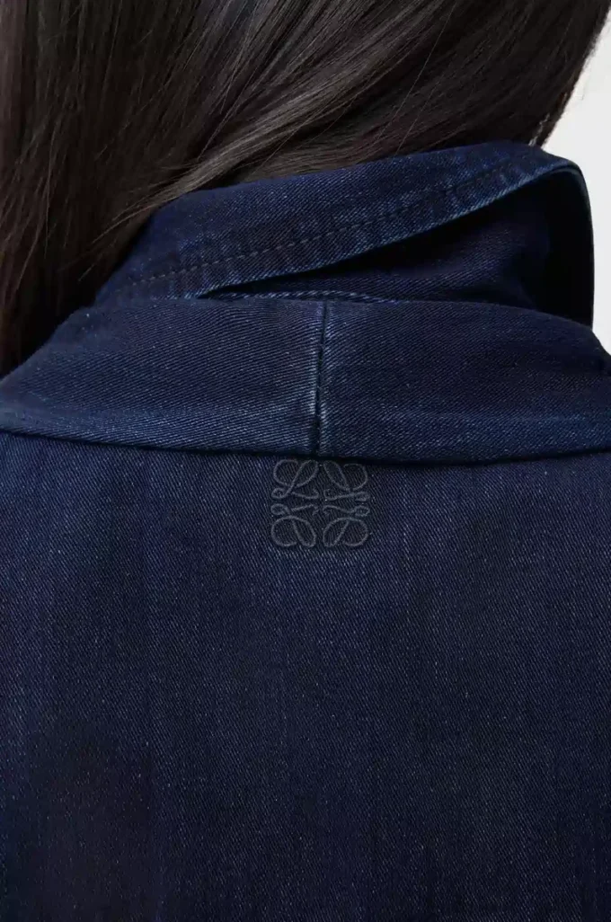 Draped shirt in denim Dark Indigo Draped shirt in denim Dark Indigo