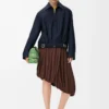 Draped skirt in viscose Coffee