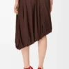 Draped skirt in viscose Coffee