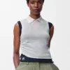 Draped top in cashmere White/Navy Blue Draped top in cashmere White/Navy Blue
