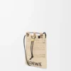 Drawstring pocket in raffia Natural/Black